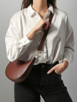 Shoulder Bag S Tradition Leather Etrier Brown tradition ETRA102S-vue-porte